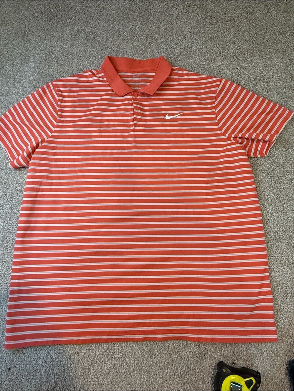 Nike Men’s Salmon Striped Polo Shirt